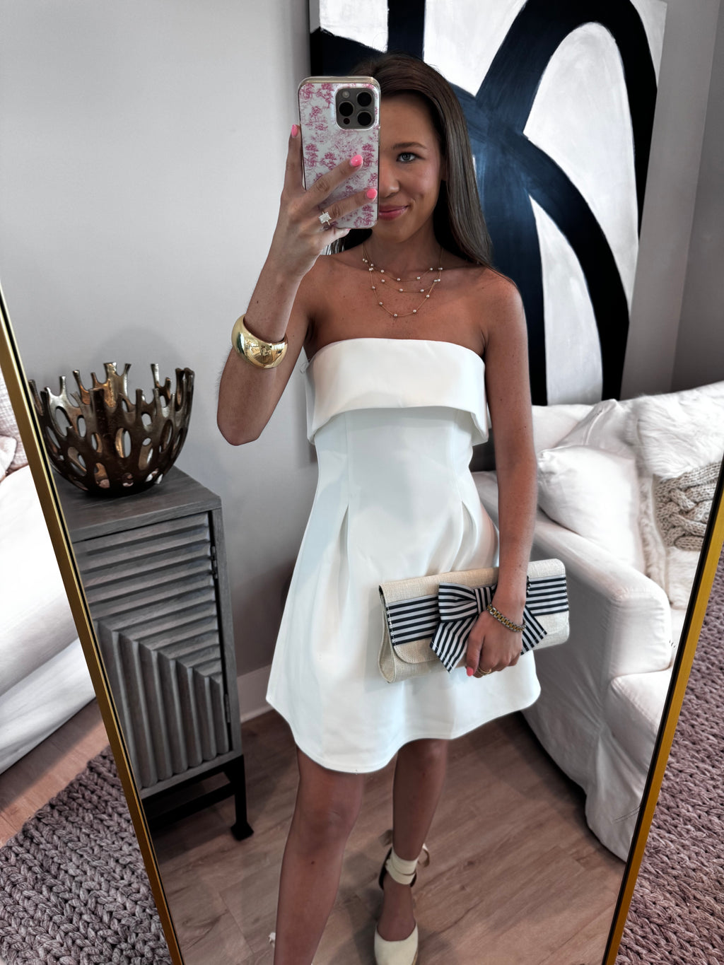 White Strapless Dress