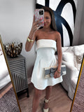 White Strapless Dress