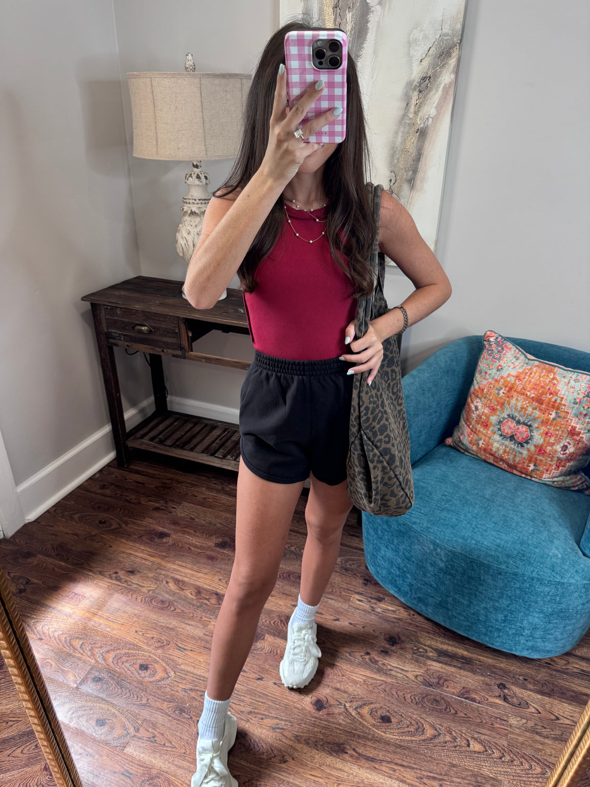 Burgundy Ribbed Tank