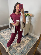 Maroon Sweat Set