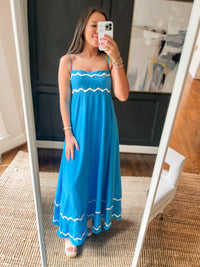 Blue & White Maxi