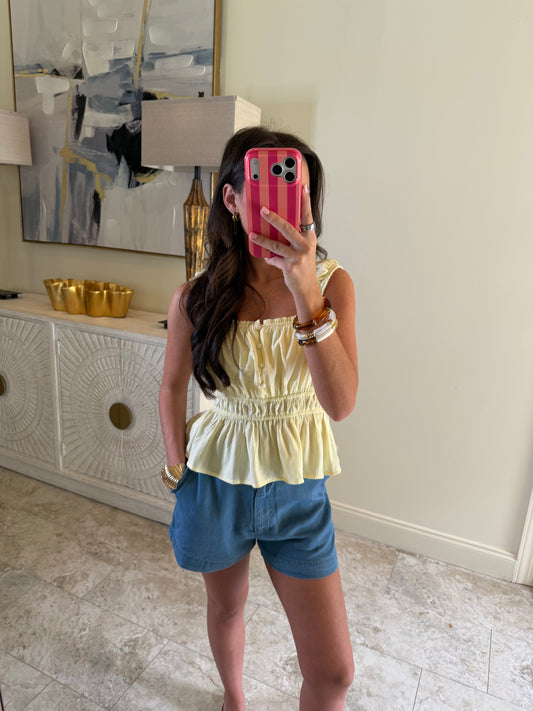 Coastal Breeze Denim Shorts
