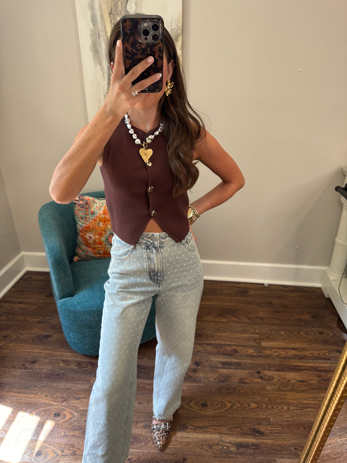 Miranda Mocha Sweater Top