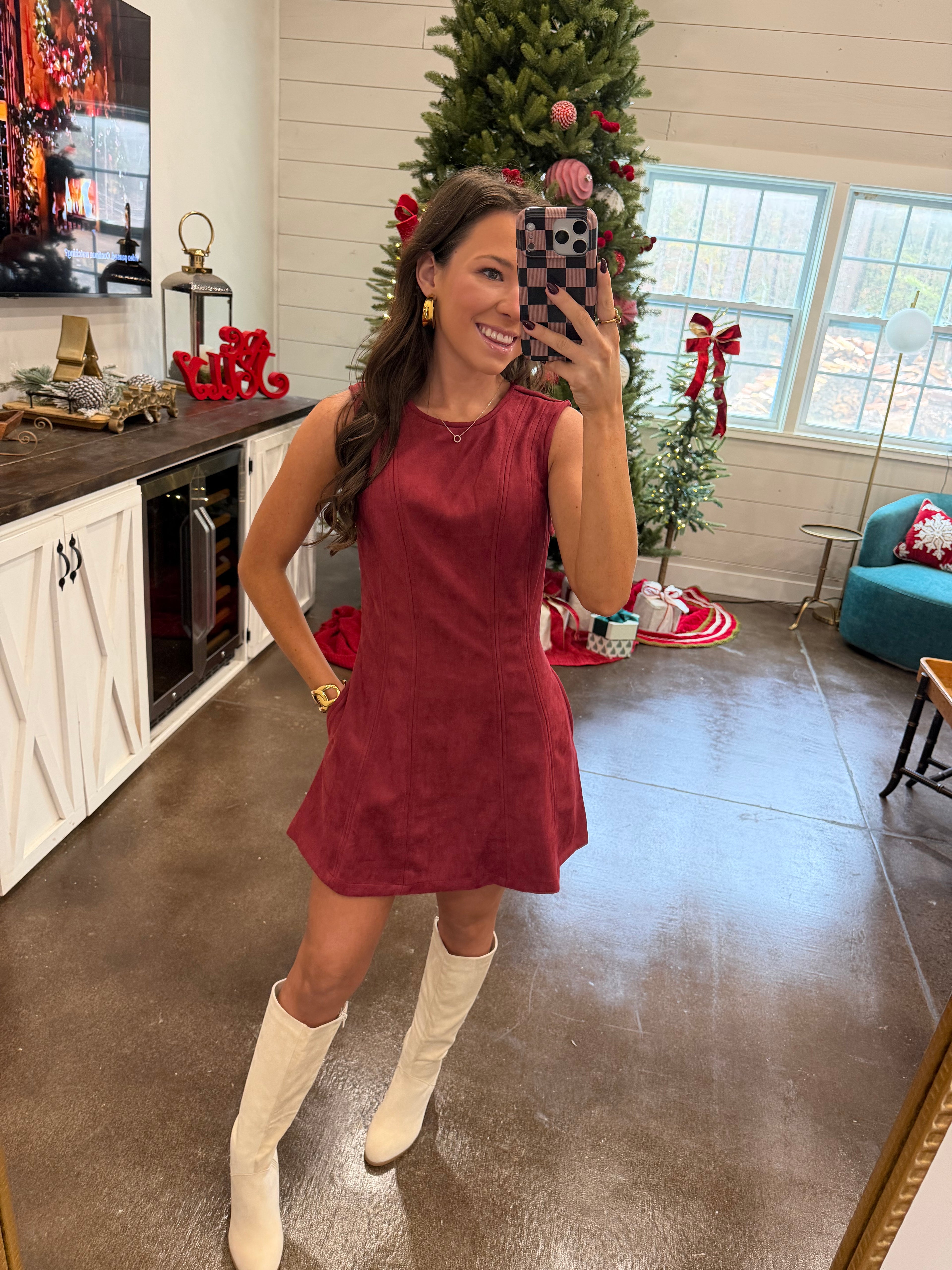 Red Velvet Mandi Babydoll Dress