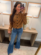 Mocha Brown Button Down Jacket