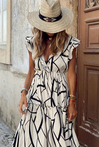 Sara Black & White Maxi