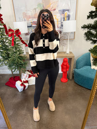 Black and White Striped Sweater