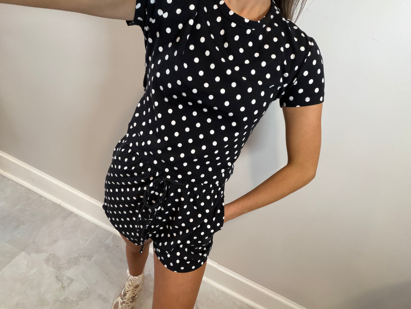 Black Polka Dot Set