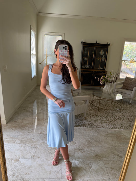 Blue Ocean Ribbed Dress