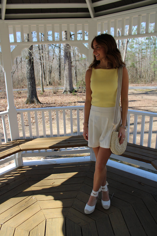 Yellow Ribbed Tank