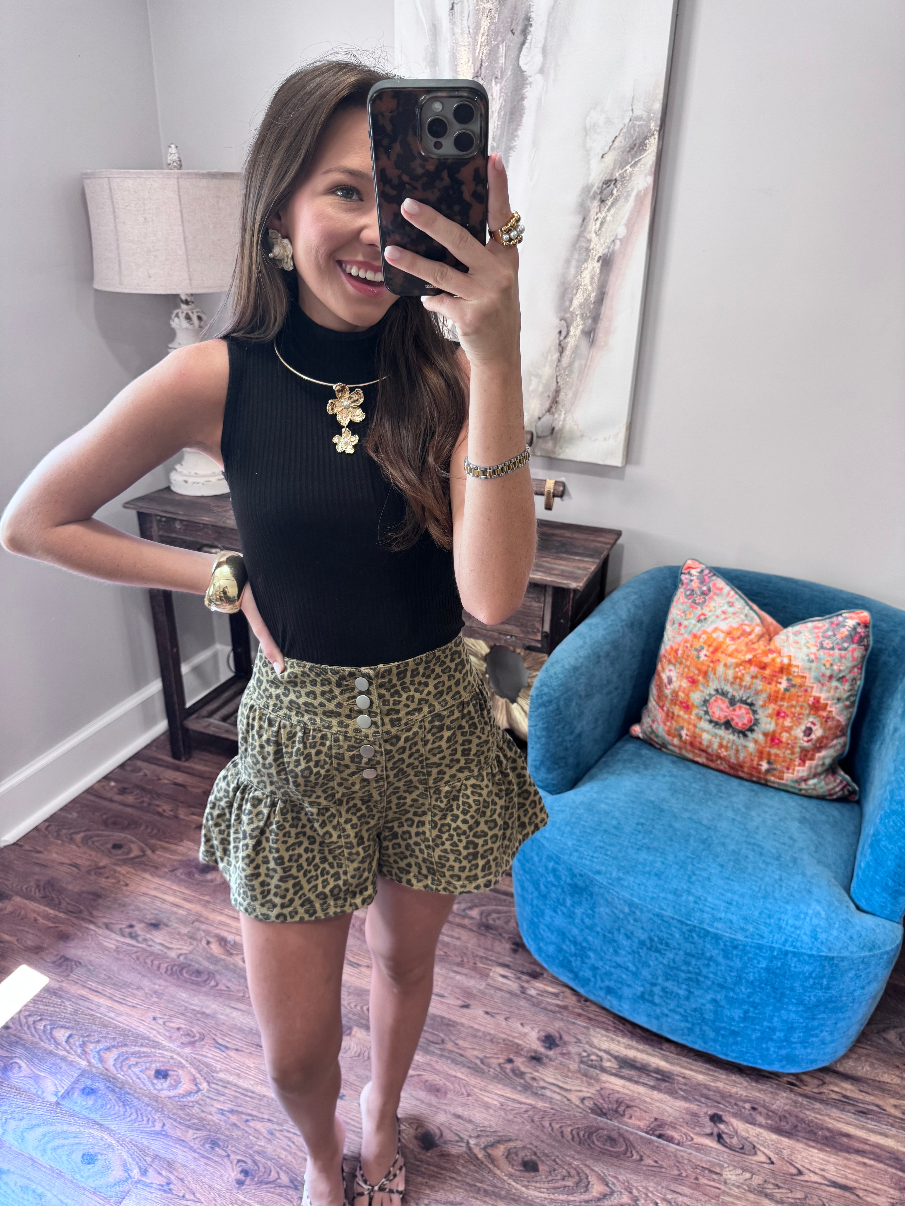 Leopard Bubble Shorts