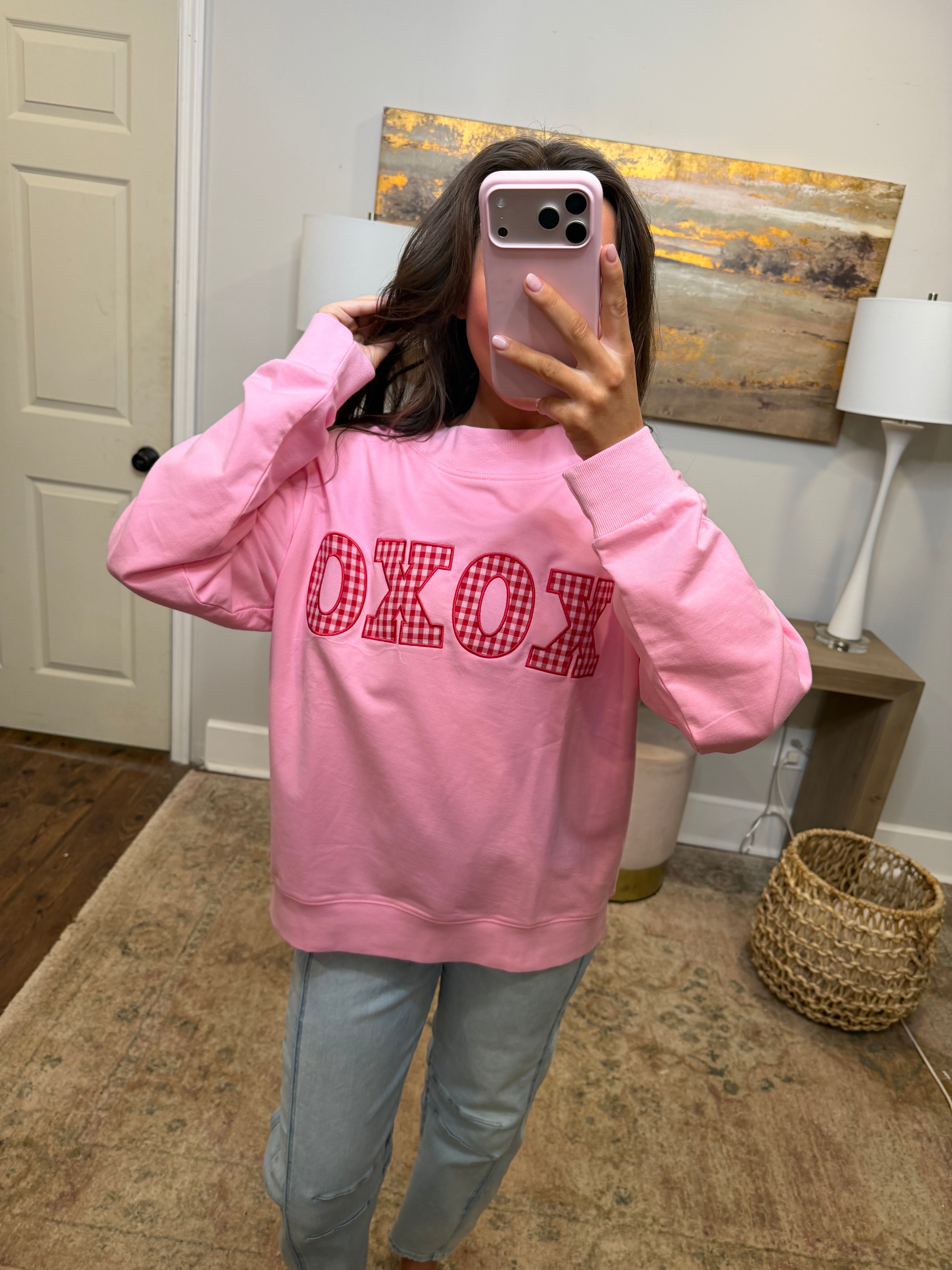 XOXO Mock Neck Sweatshirt