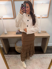 Brown Fall Maxi Skirt