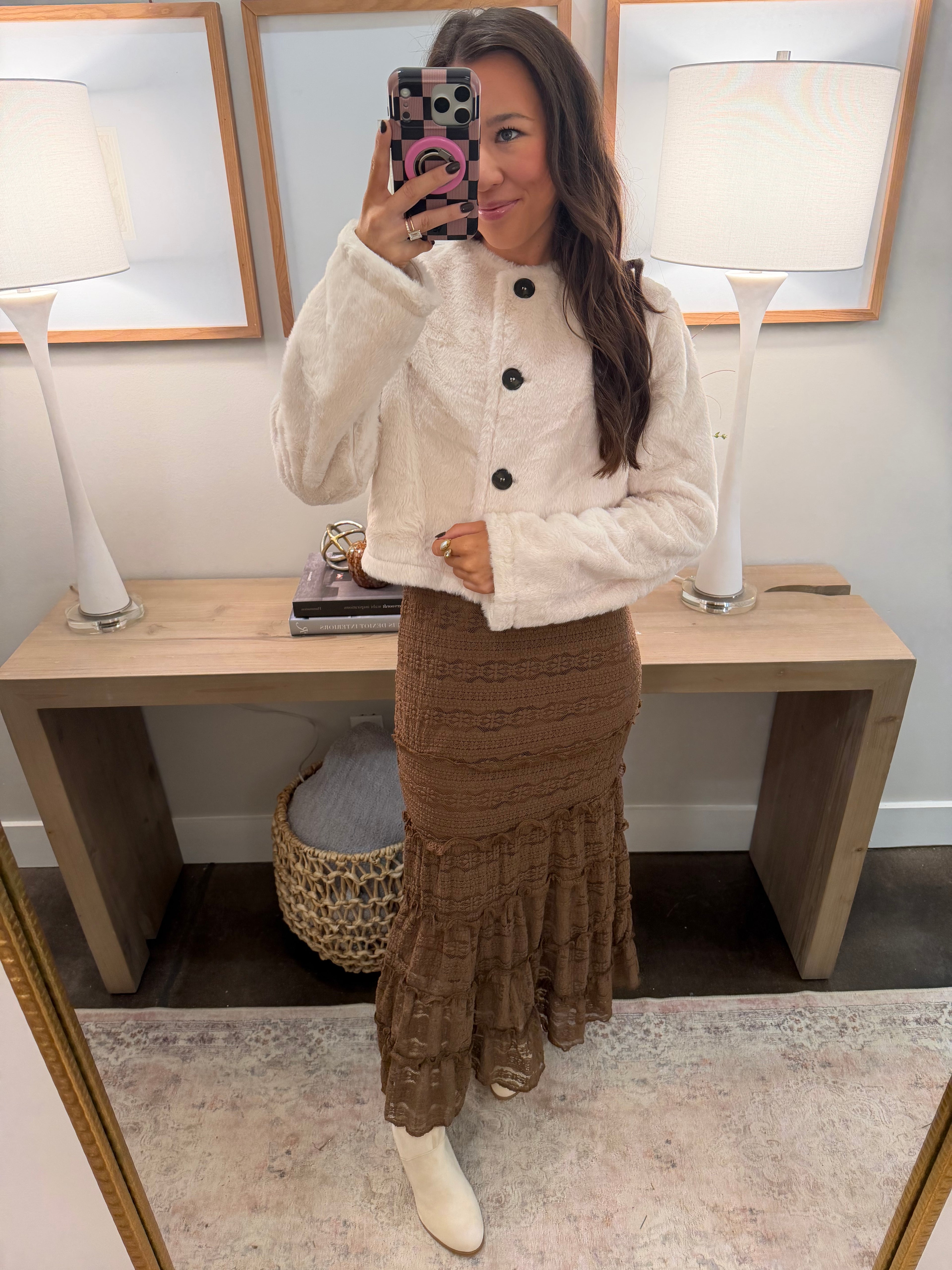 Brown Fall Maxi Skirt