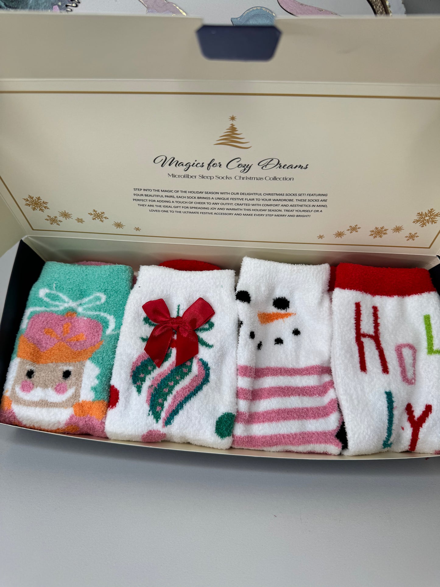 Pink Christmas Socks