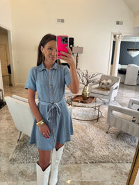 Washed Denim Dress