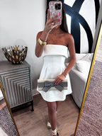 White Strapless Dress