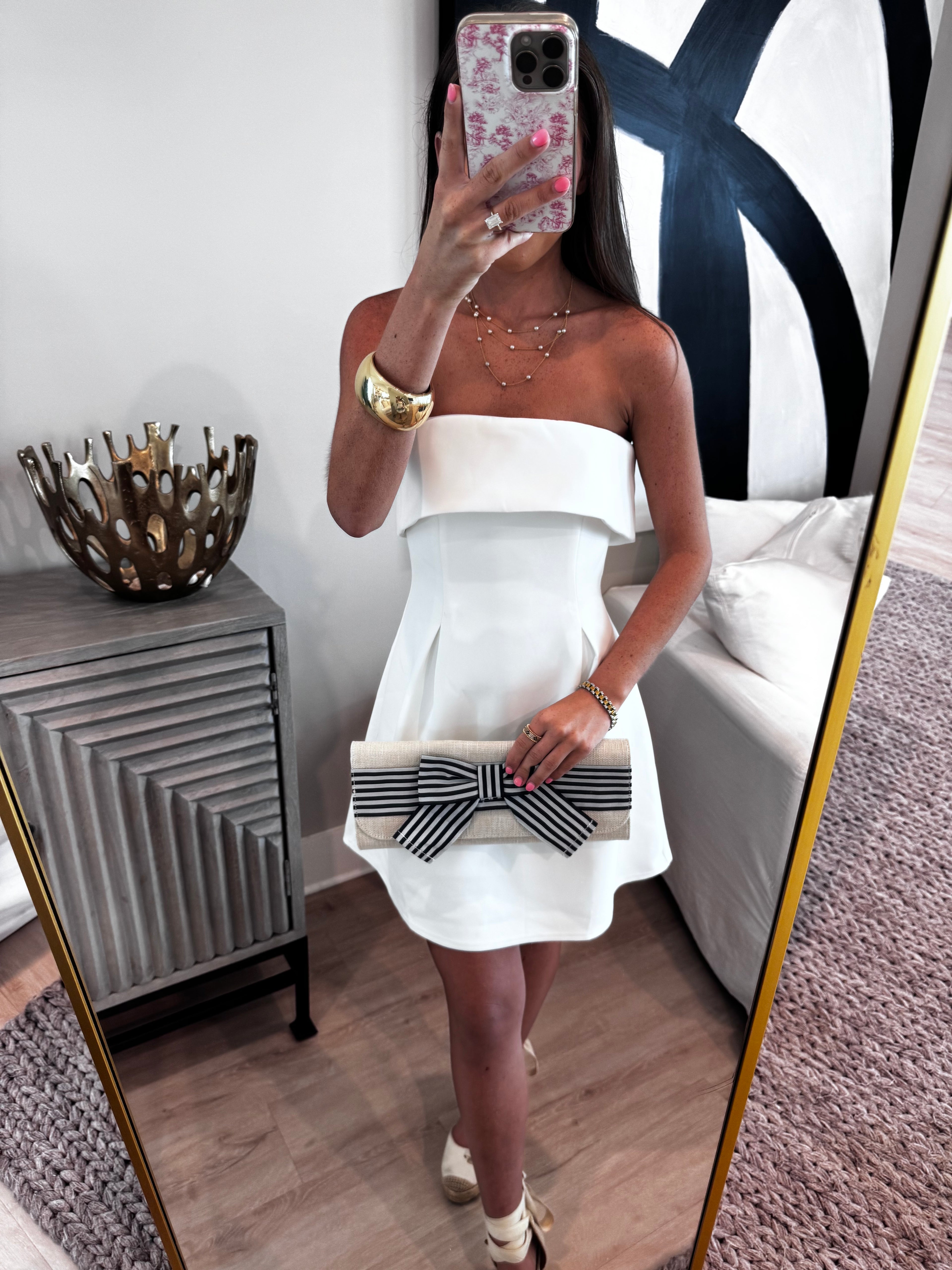 White Strapless Dress