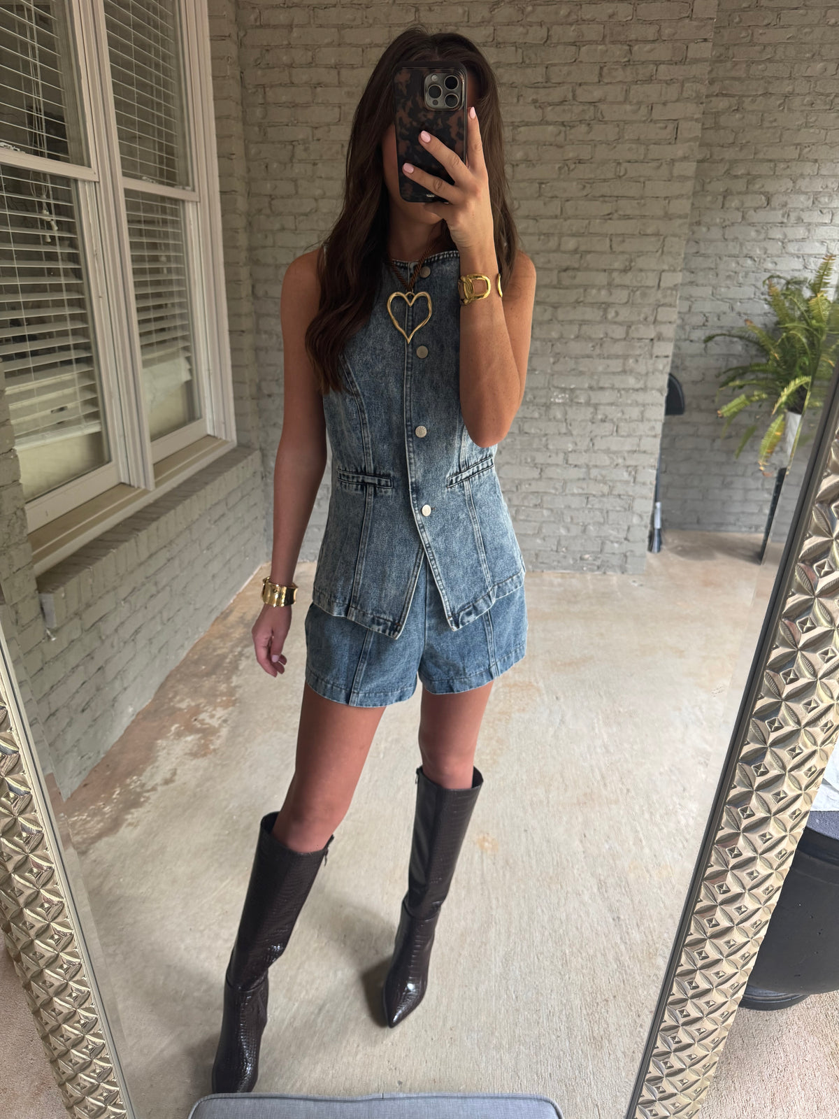 Denim Vest Set