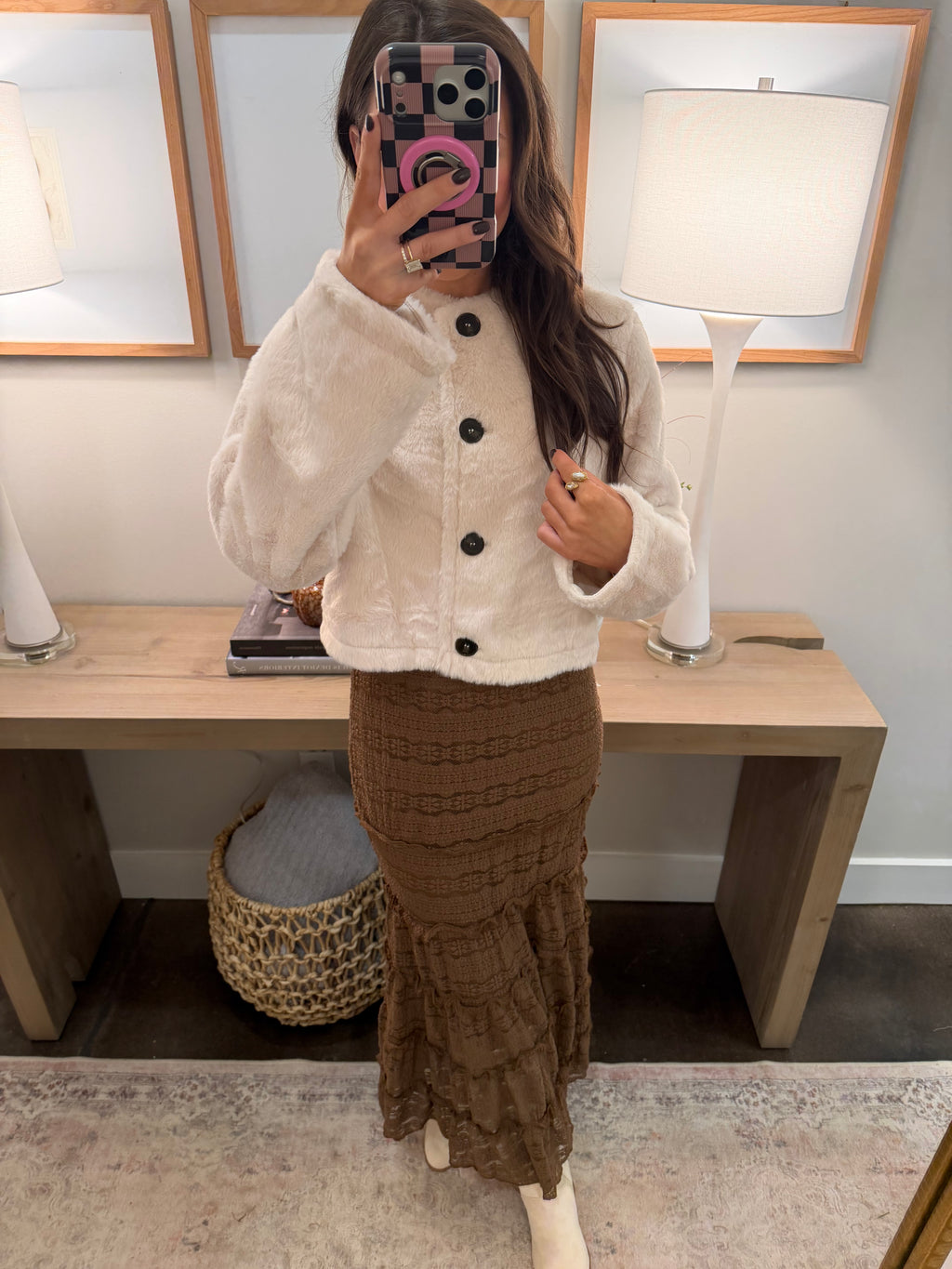 Brown Fall Maxi Skirt
