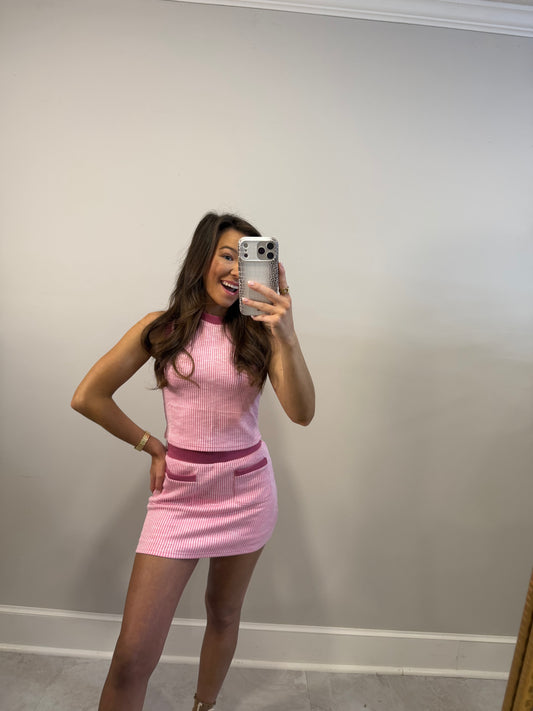 Pink Kim Striped Set