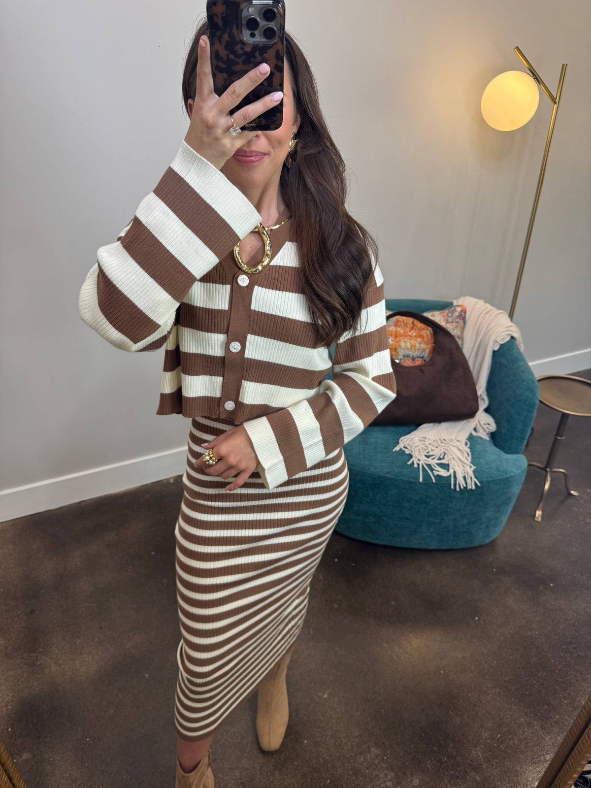 Cardigan Dress Set