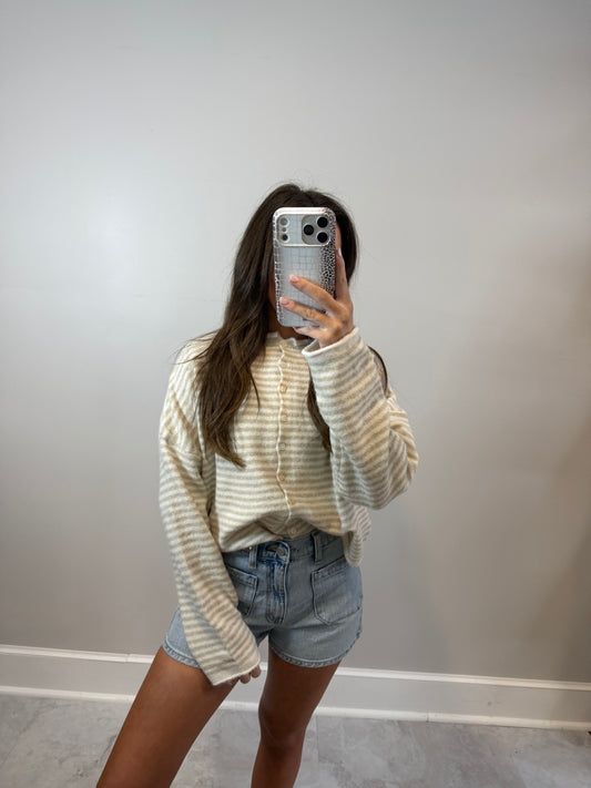 Kami Neutral Striped Top