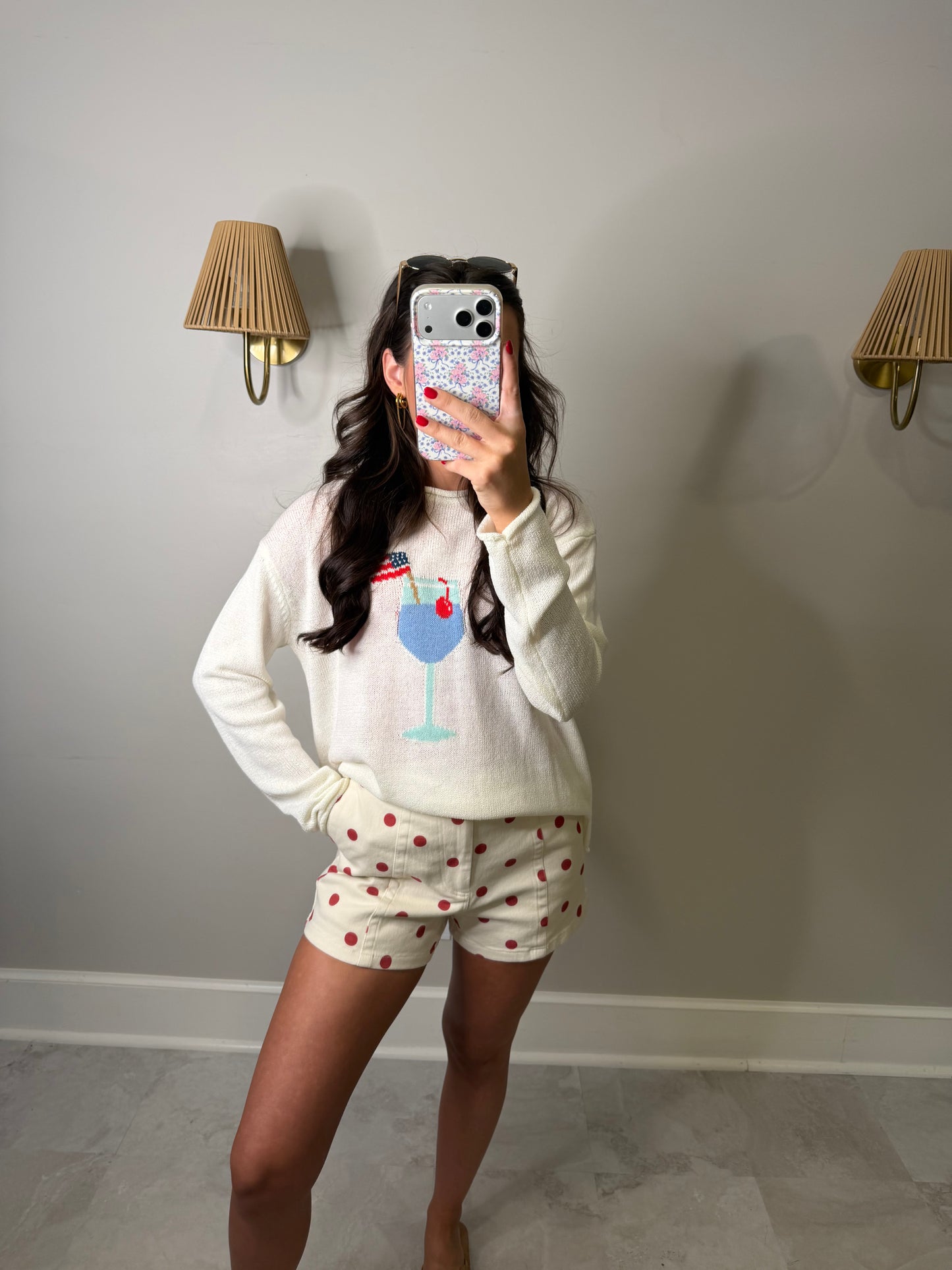 July American Flag Sweater