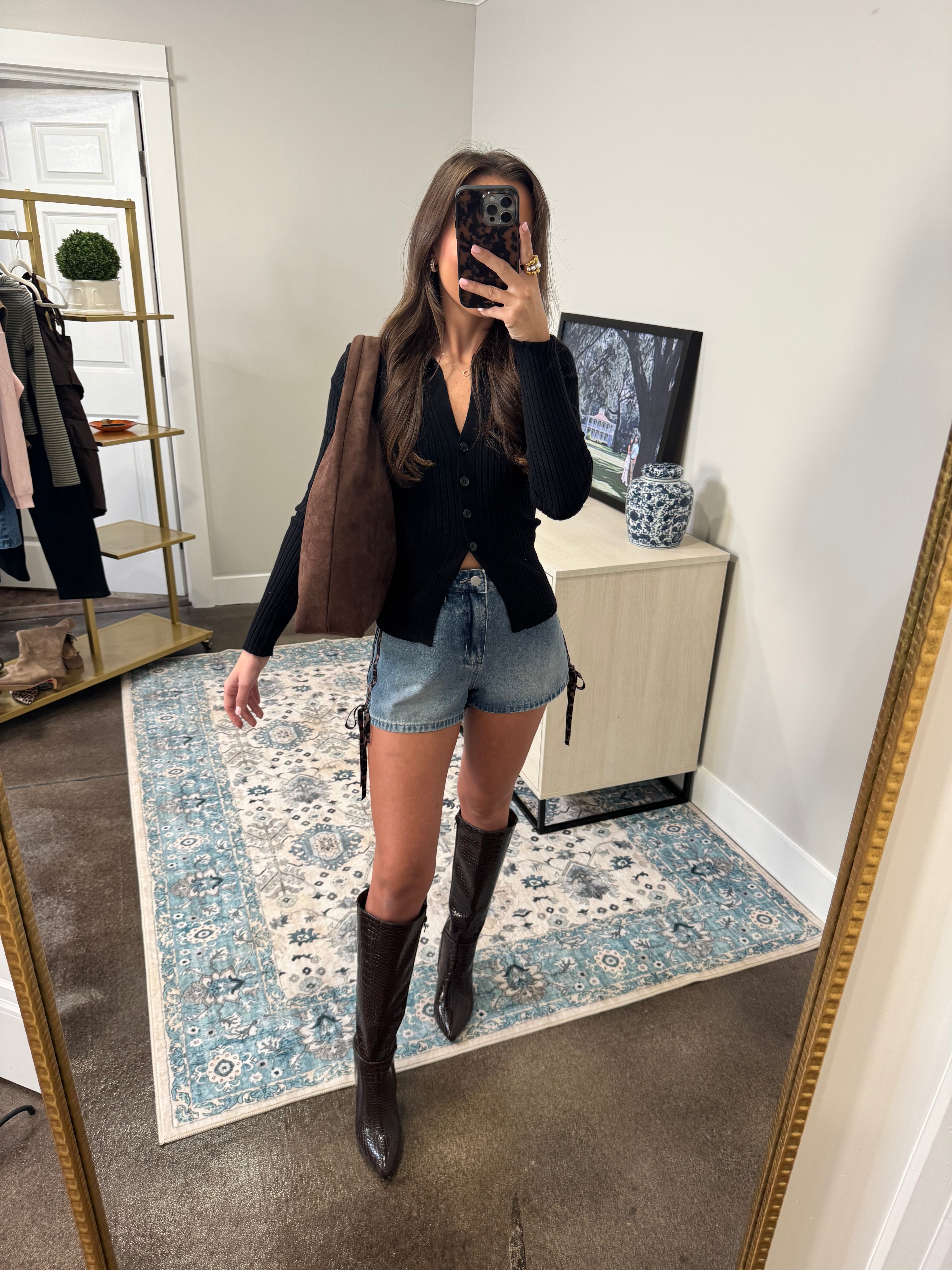 Black Sweater Button Down