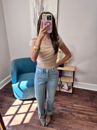 Ribbed off the Shoulder Top