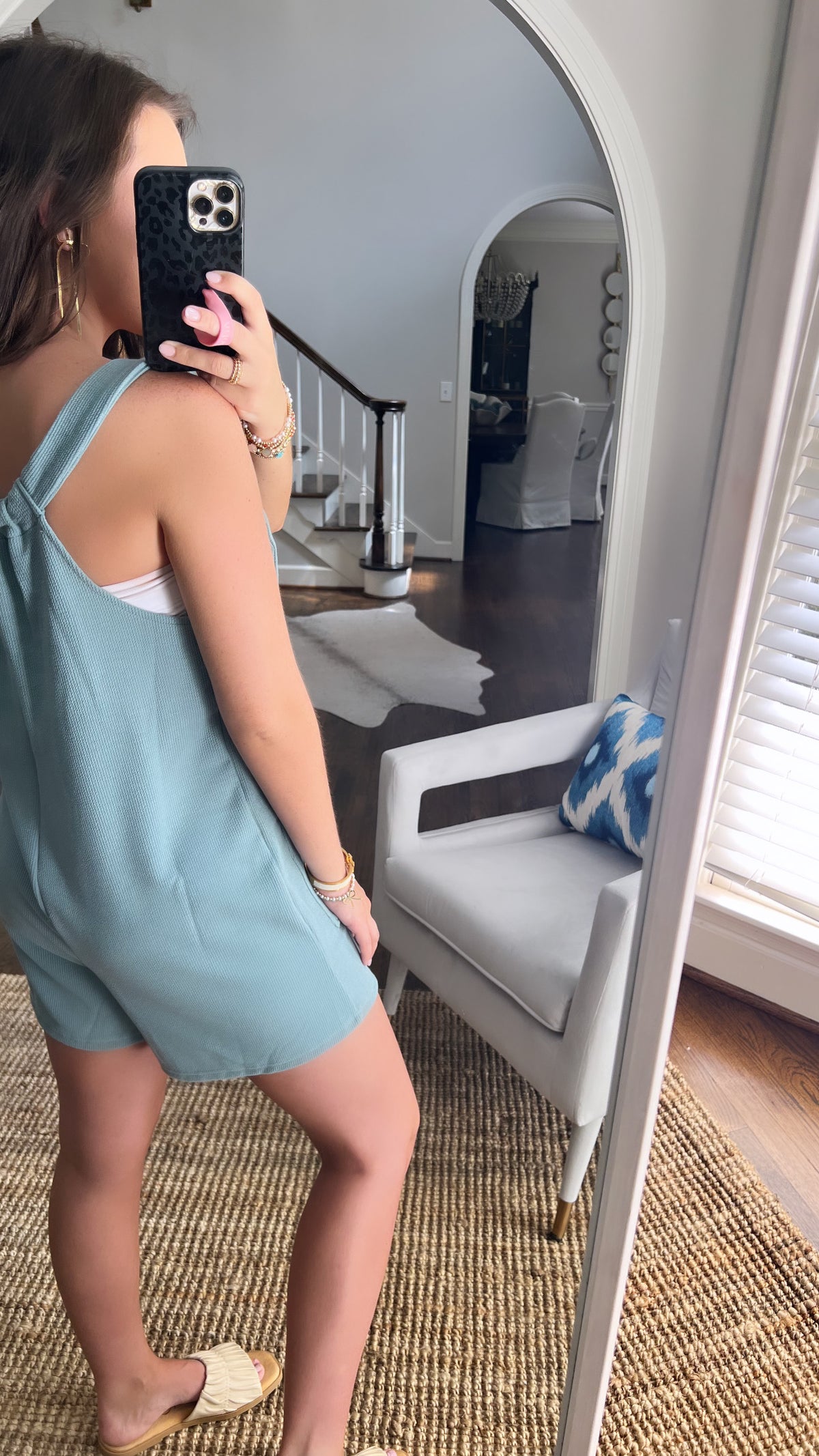 Blue Tie Romper