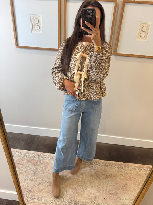 Cheetah Bow Tie Sweater