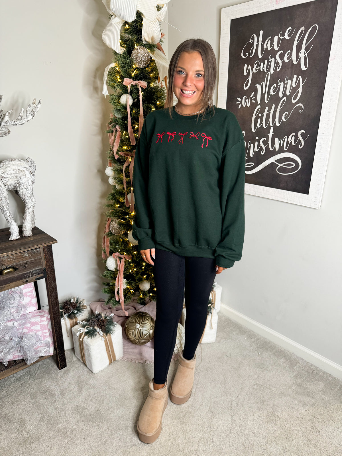 Green Bow Sweatshirt