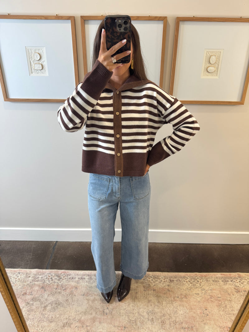 Mocha Striped Sweater