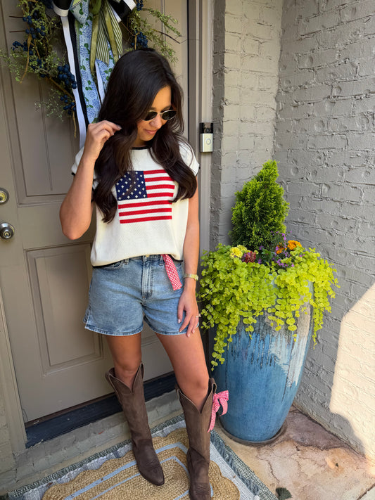 American Flag Sweater