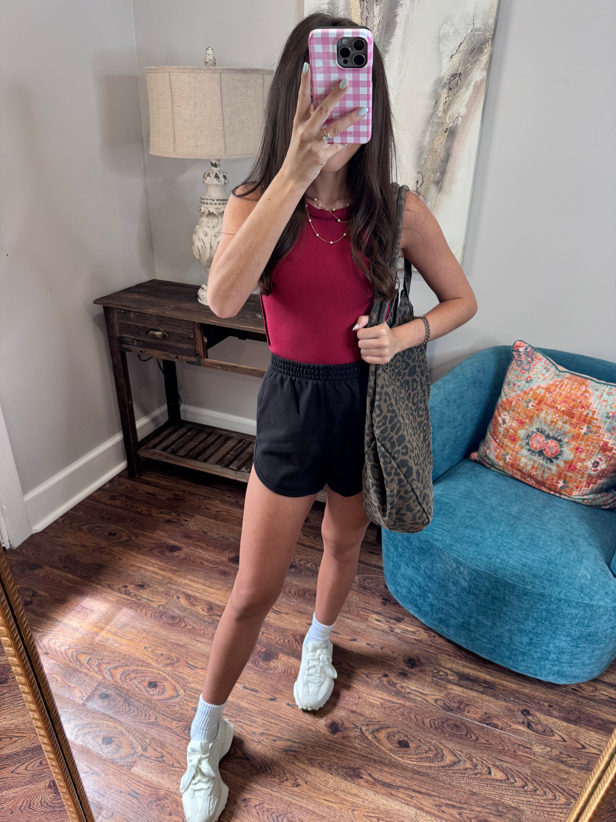 Burgundy Ribbed Tank