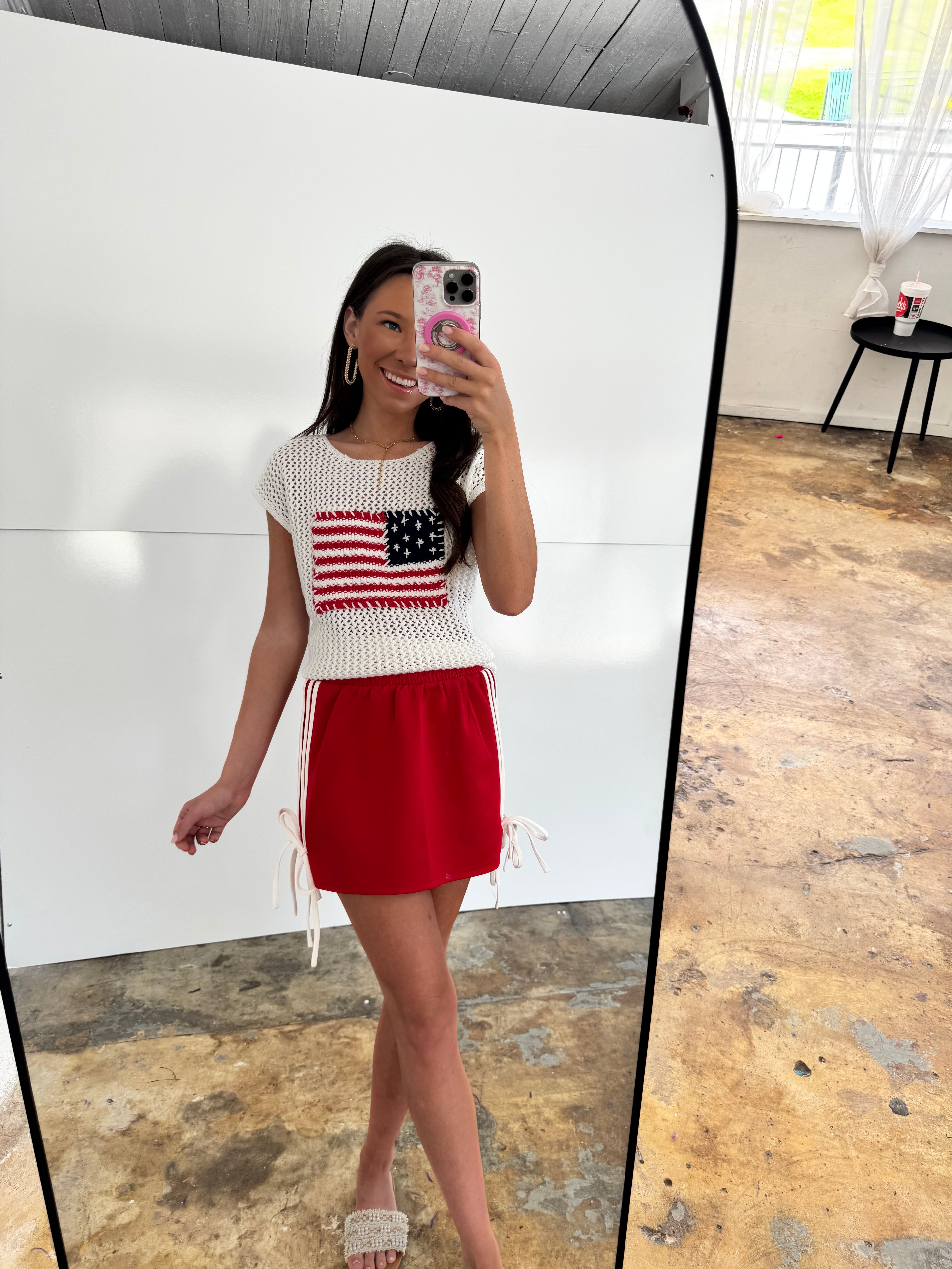 American Red Active Skirt