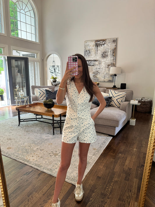 Floral Denim Set