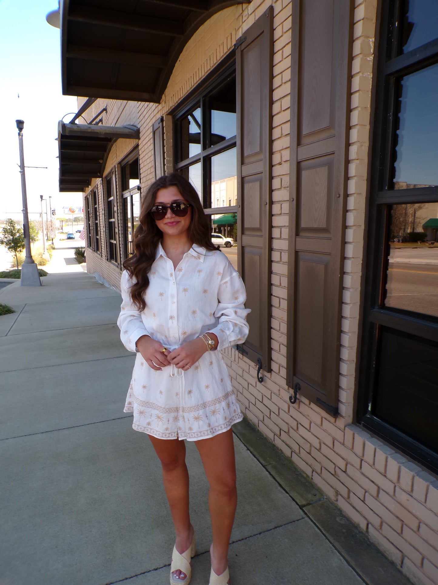 Tropical Palm Tree Romper