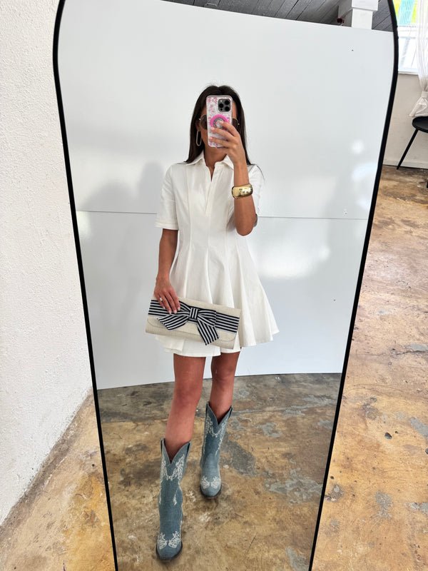 White Denim Dress