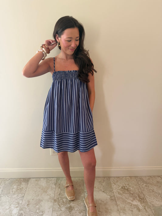 Striped Morgan Babydoll Dress