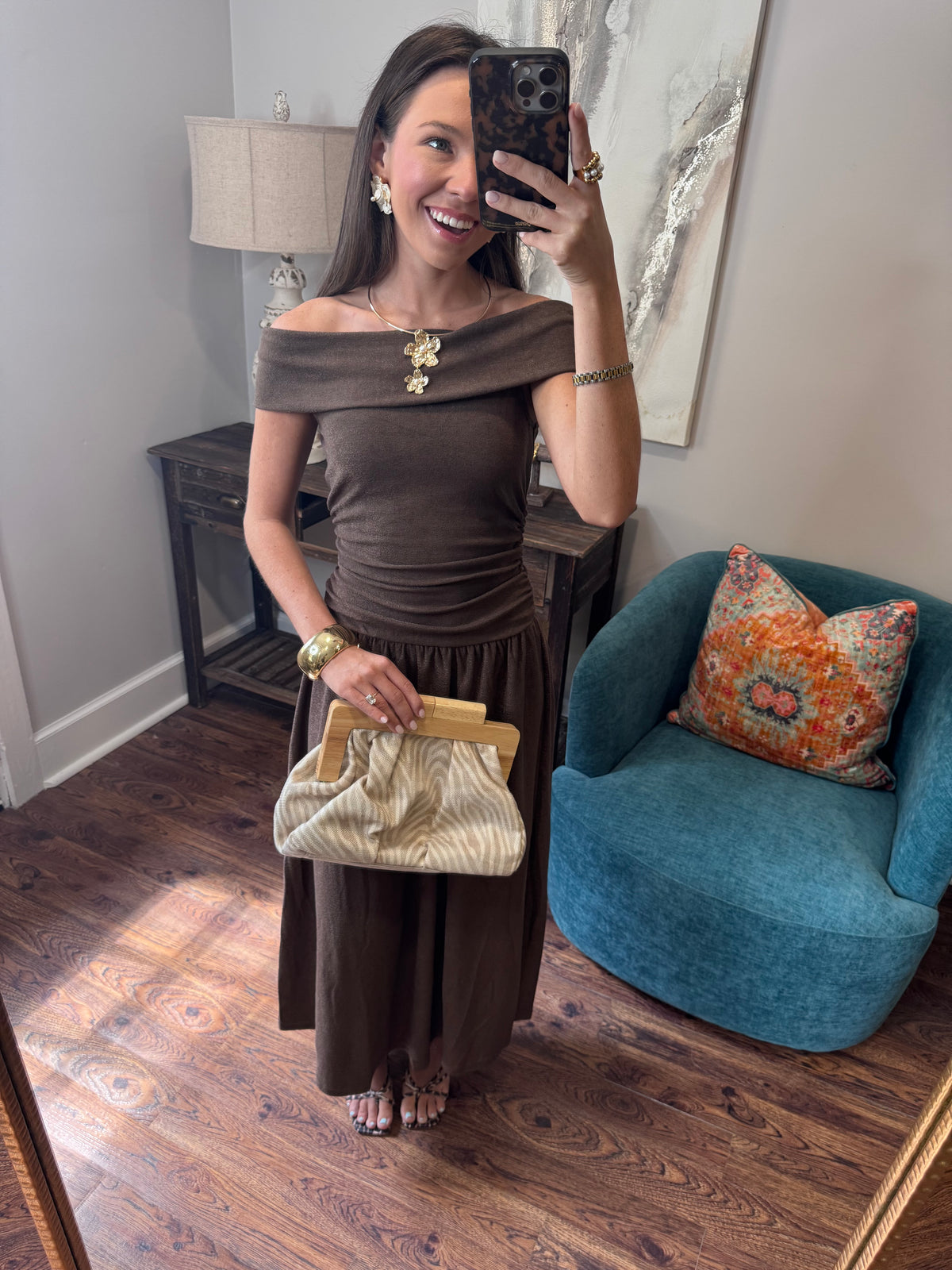 Mocha Aubrey Dress