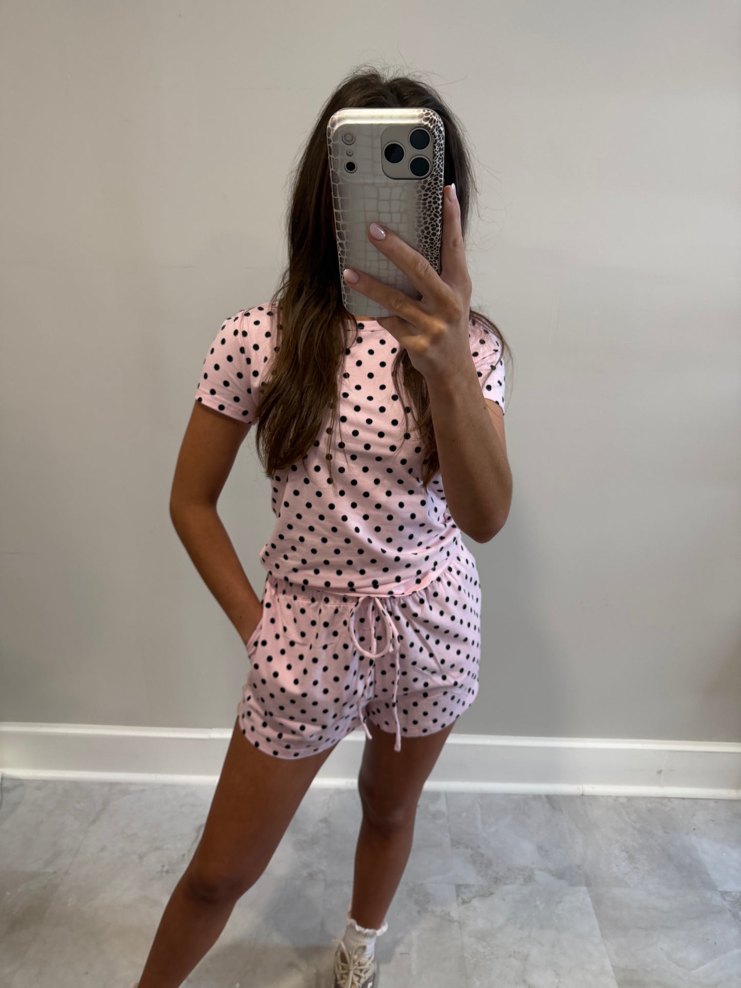 Pink Polka Dot Set