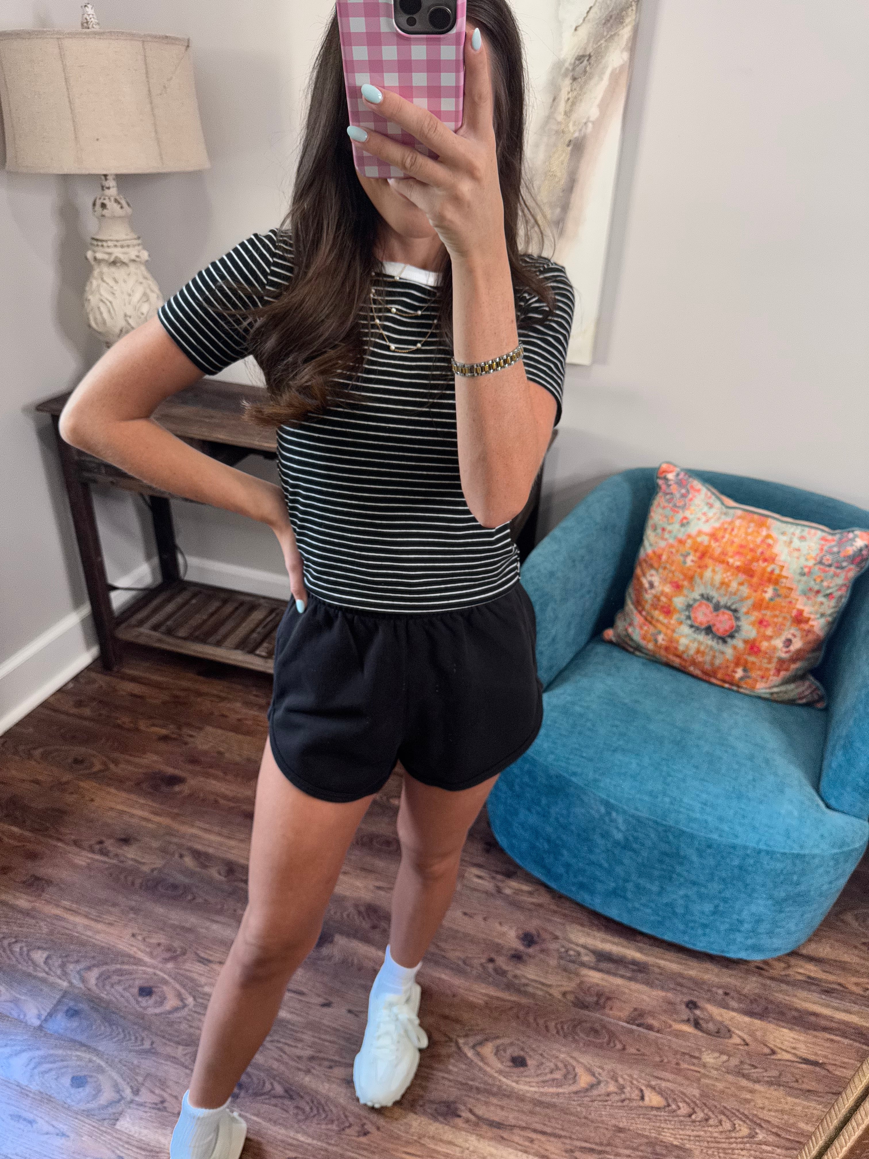 Striped Black and White Tee