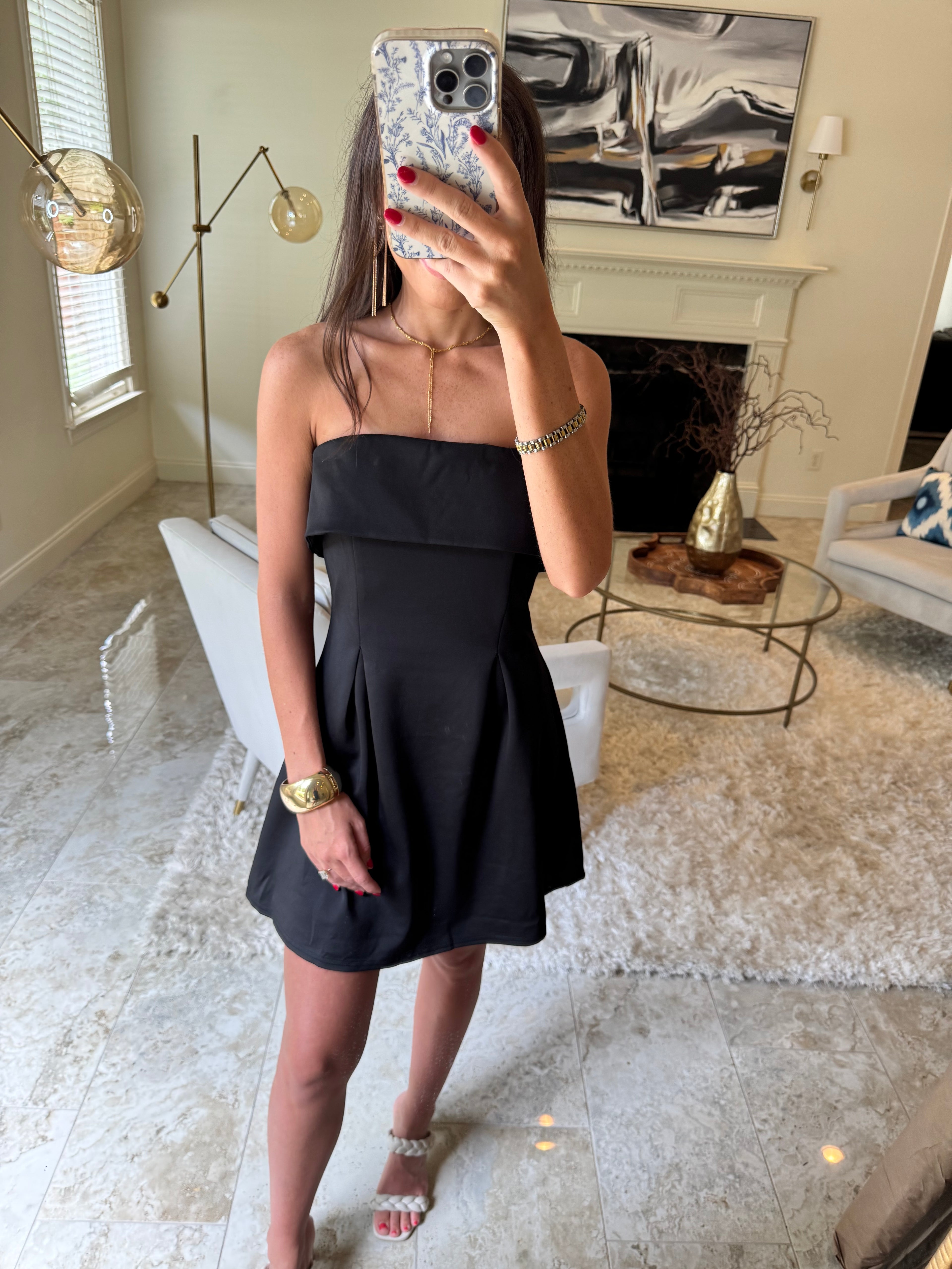 Black Strapless Event Dress