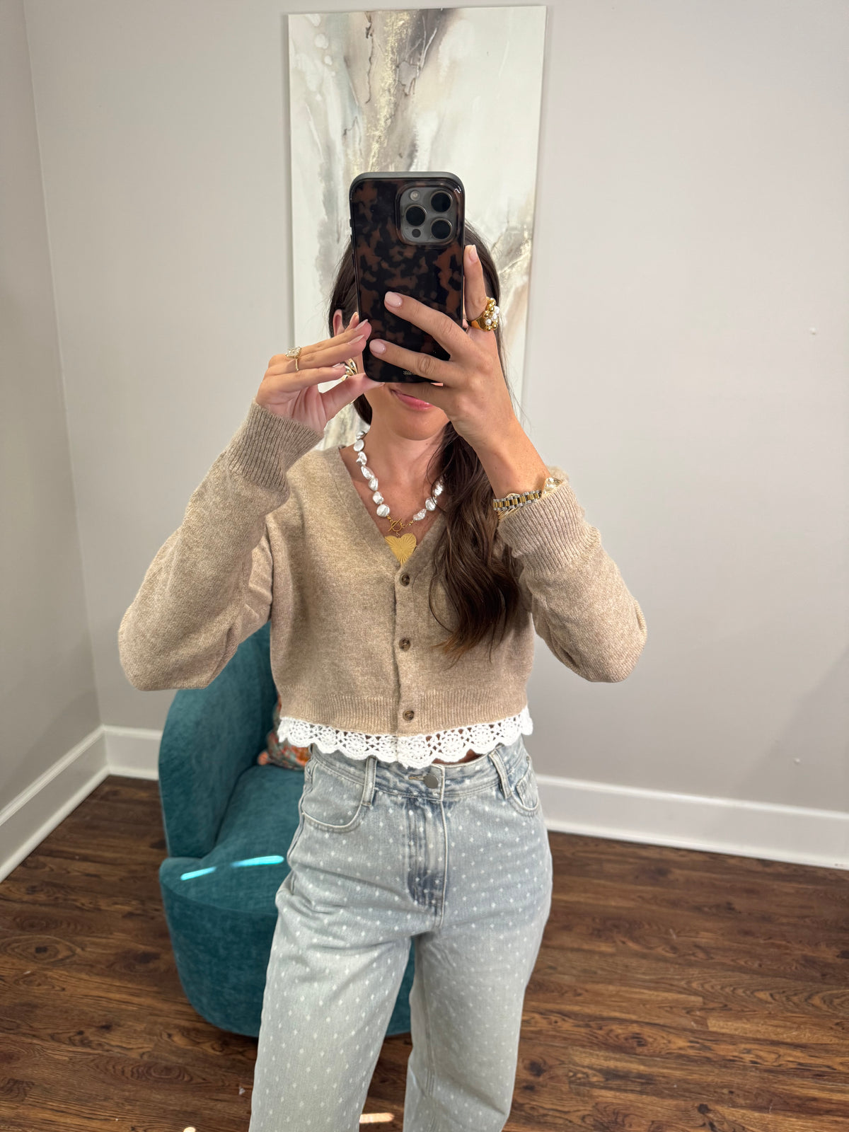 Lace Cardigan Sweater