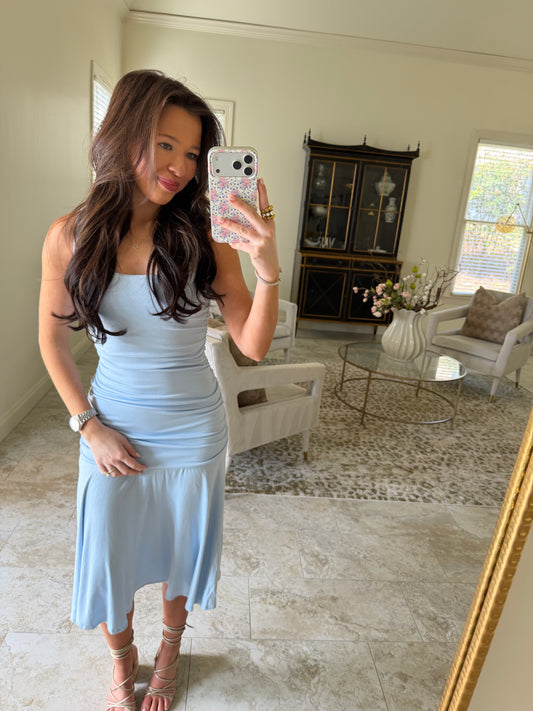 Blue Ocean Ribbed Dress
