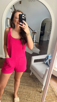 Pink Tie Romper ( Final Sale)