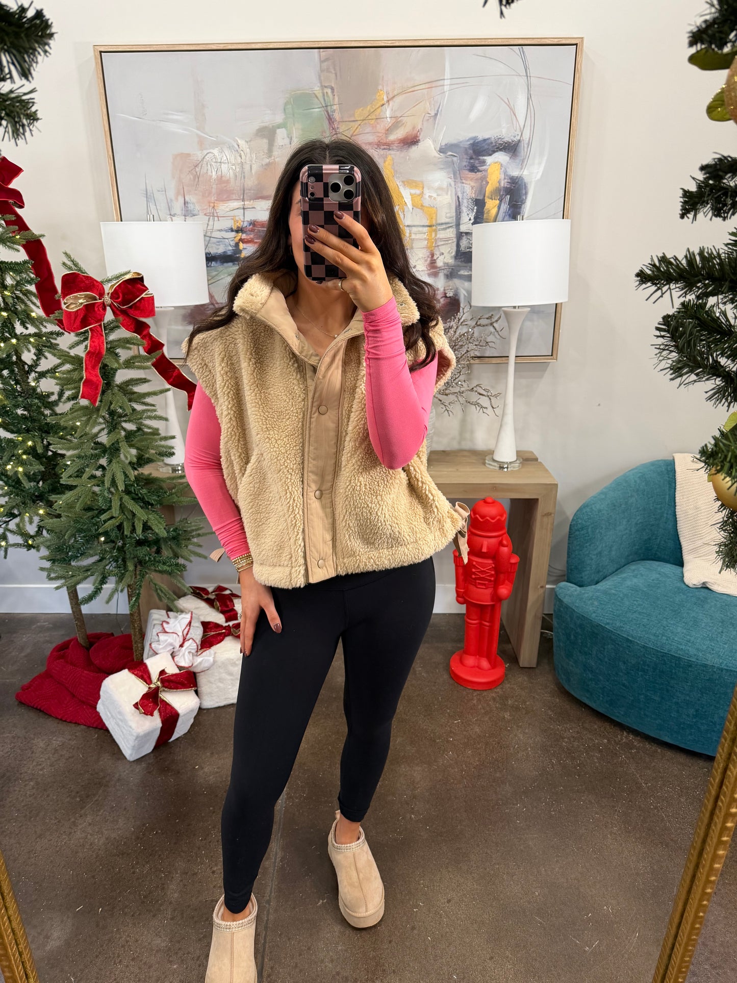 Tan Sherpa Vest