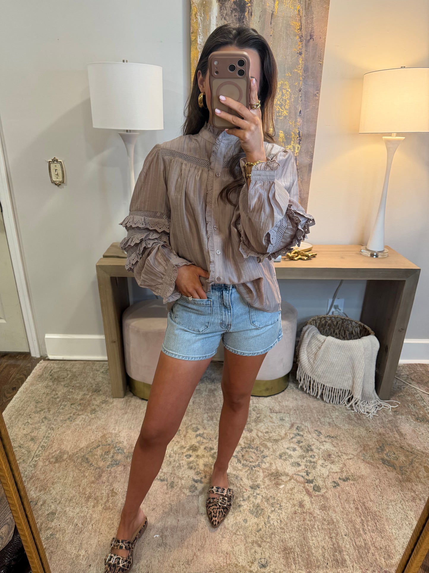 Mocha Polka Dot Skirt
